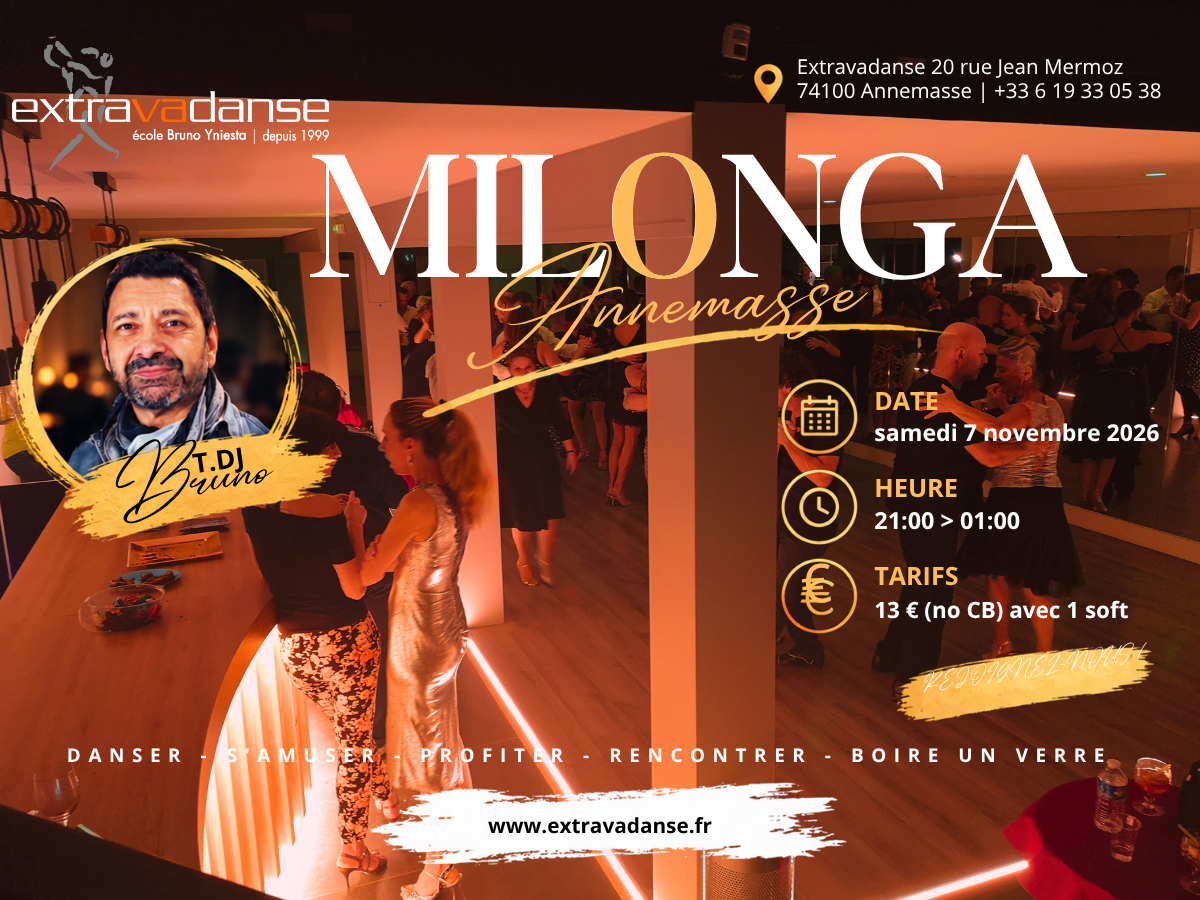 Milonga mensuelle samedi 7 novembre
